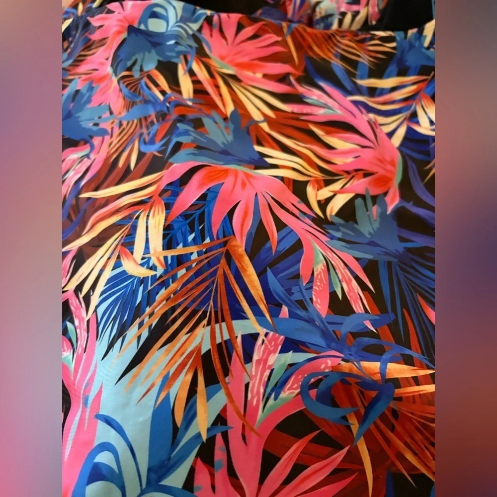 New 2  XL RUFFLE TIER 2 PIECE, CLASSIC FULL COVERAGE BIKINI BRIEF SWIMSUIT